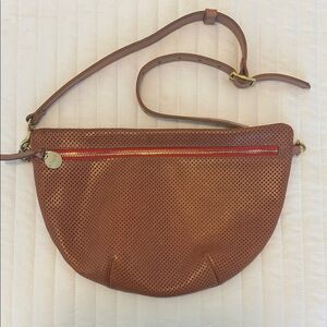 Clare V Grande Fanny - Cuoio Perf